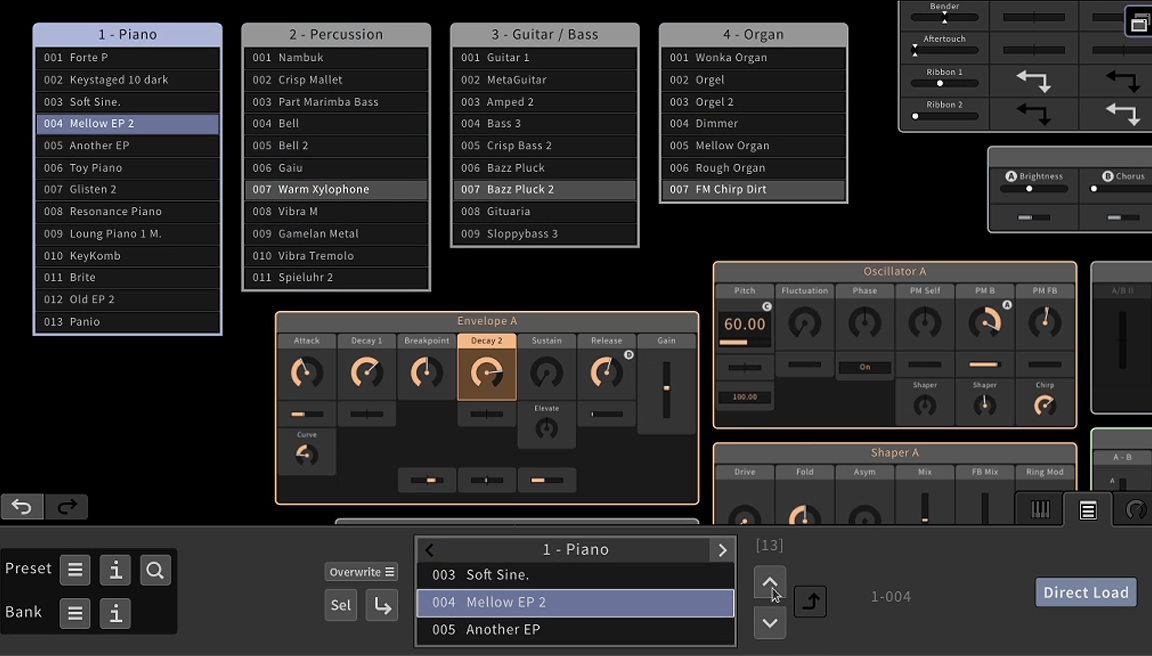 Preset Recalling and Storing